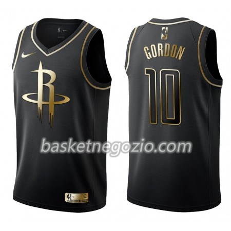 Canotte Uomo Houston Rockets Eric Gordon 10 Nike Nero Golden Edition Swingman